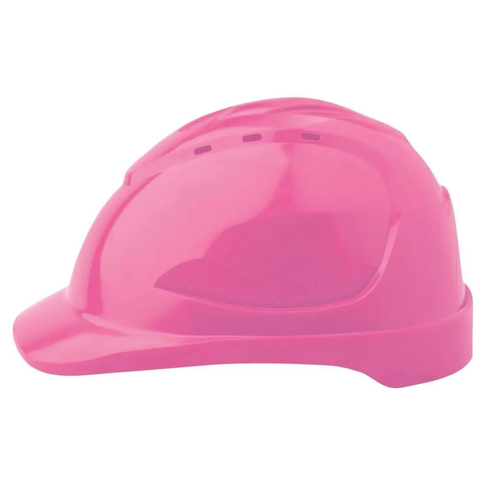 Pro Choice Hard Hat Vented 6 Point Push Lock Harness - HHV9 PPE Pro Choice FLURO PINK